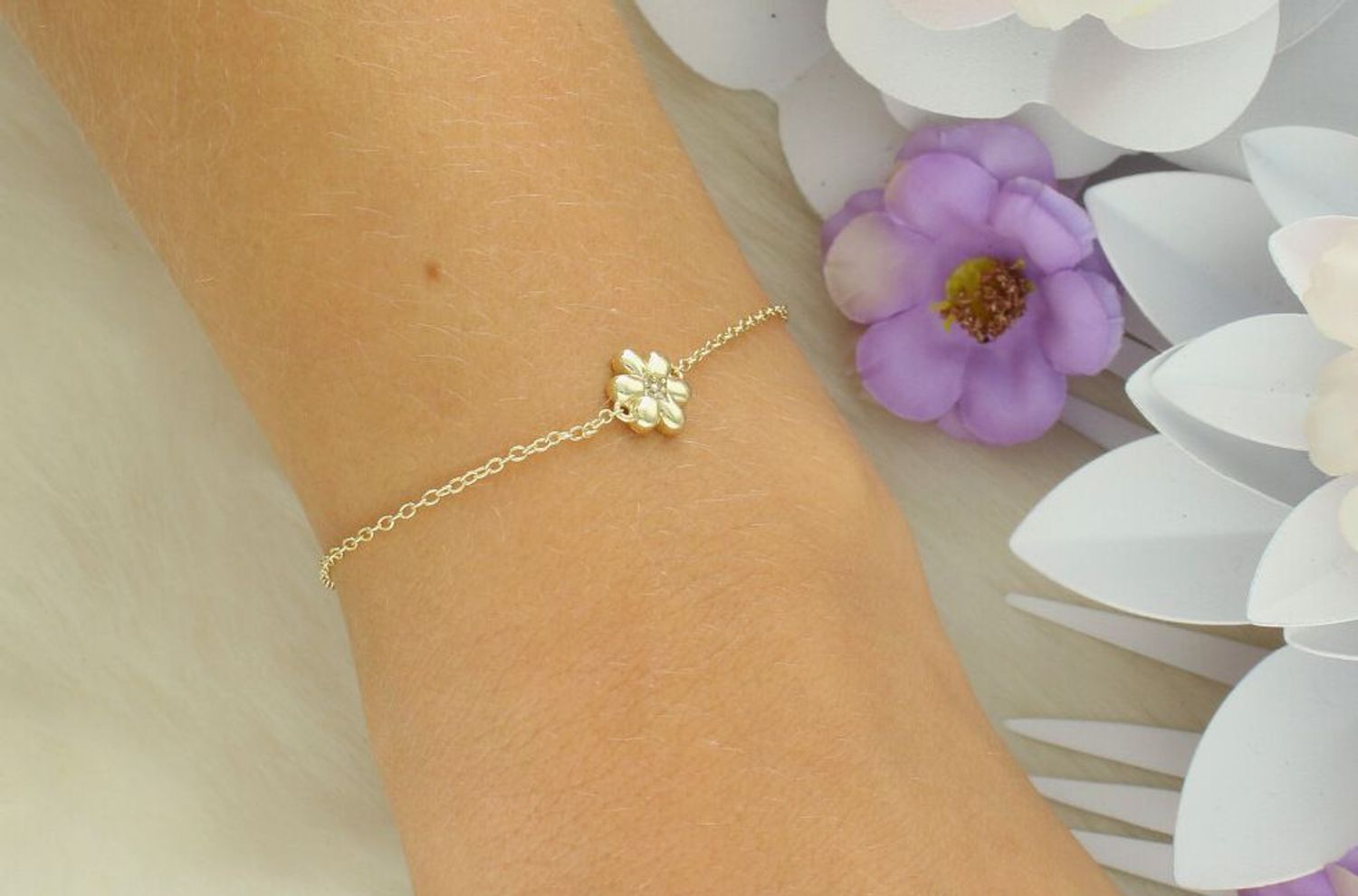 Bransoletka Nomination Italy Petit Sparkle 242300 012 – srebrna pozłacana z kwiatkiem, cyrkonie.jpg